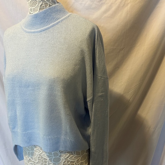 H&M Light Blue Mock Neck Sweater - Picture 5 of 8